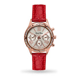 The Pegasus - Elegant Rose Dual Time Ladies Leather